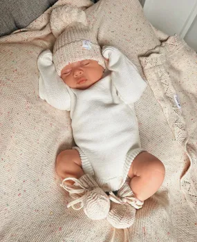 Ziggy Lou | Heirloom Knitted Blanket - Oatmeal Fleck