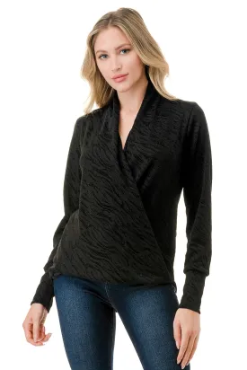 Zoe's Zebra Surplice Top