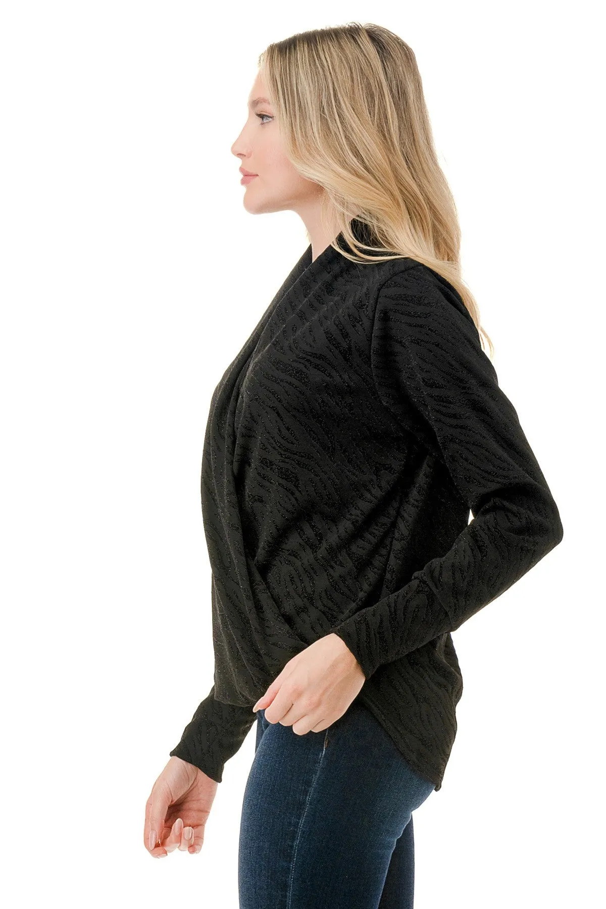 Zoe's Zebra Surplice Top